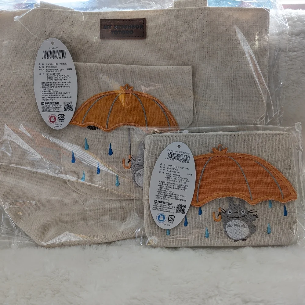 NWT My Neighbor Totoro Small Canvas Bag - Picture 6 of 7